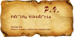 Pálfy Viktória névjegykártya
